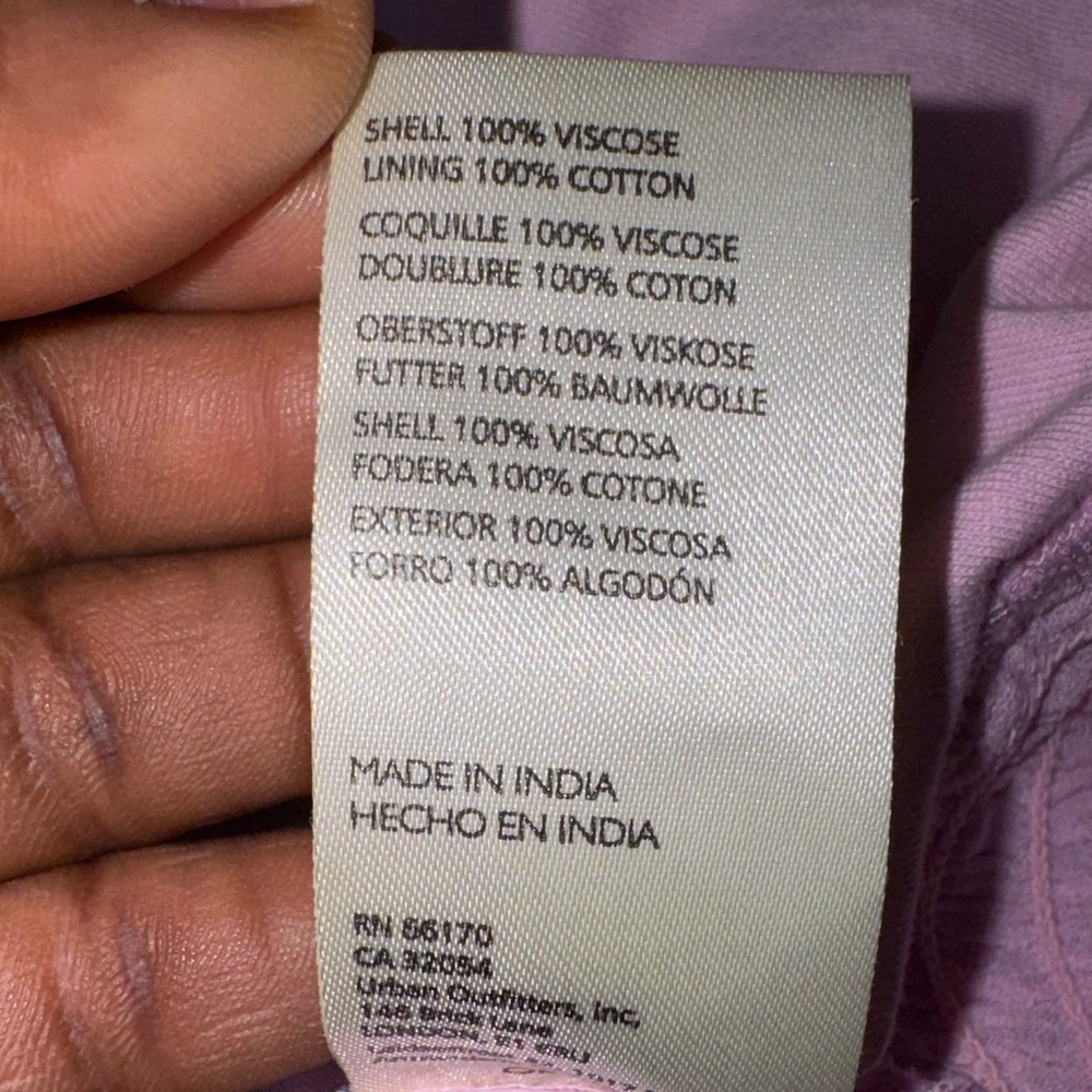 Anthropologie Pale Lilac Sheer Peasant Blouse with Smocked Waist - Picture 14 of 14